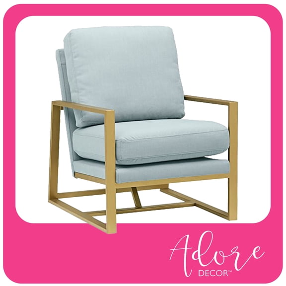Adore Decor Art Deco Adult Armchair, Blue