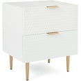thumbnail image 1 of Adore Decor Jolie 2 Drawer Side Table White, 1 of 11