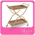 thumbnail image 1 of Adore Decor Jolie Kitchen Bar Cart Gold/Brown, 1 of 5