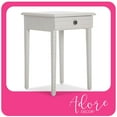 thumbnail image 1 of Adore Decor Jules End Table Nightstand with Drawer Light Gray, 1 of 5