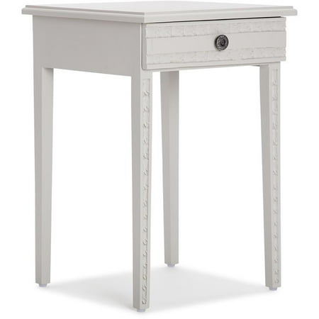 Adore Decor - Jules Wood 1-Drawer Night Stand - Light Gray