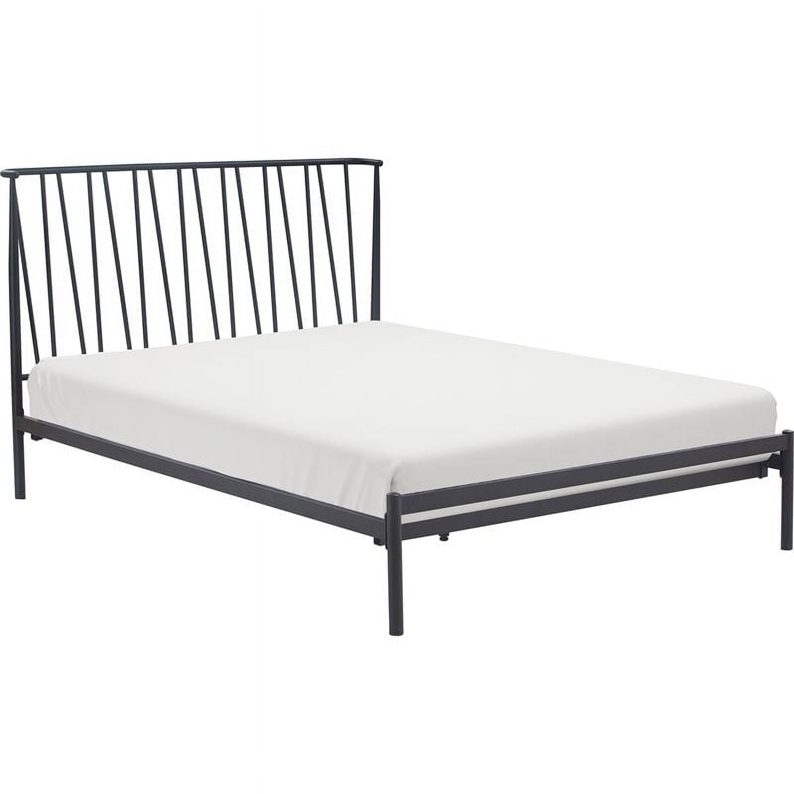 Stella Black Metal King Bed Frame with Slats