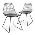 thumbnail image 1 of Adore Decor Vivi Metal Dining Side Chair in Noir Black (Set of 2), 1 of 8