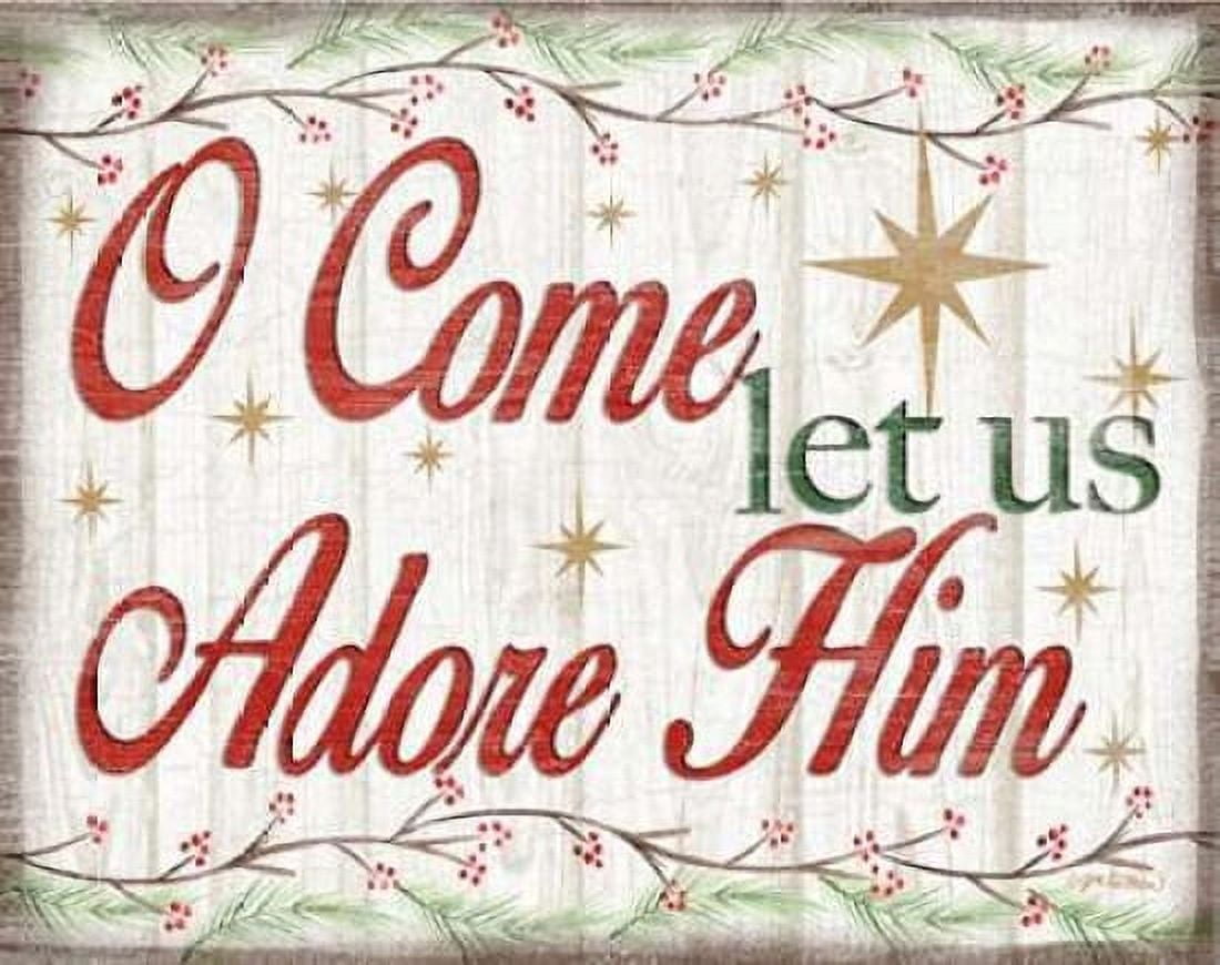 Adore Him Holy Night I Canvas Art - Jen Killeen (22 x 28)
