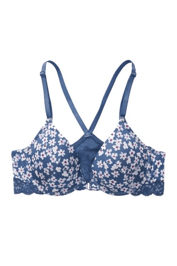 Anais Demi Bra in Blue Flower, Size 34DD