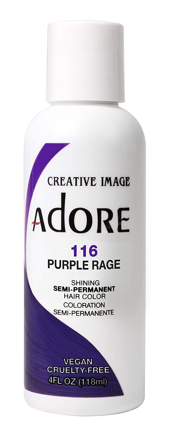 Adore Purple Rage Semi-Permanent Hair Color # 116, 4 oz, 6 Pack