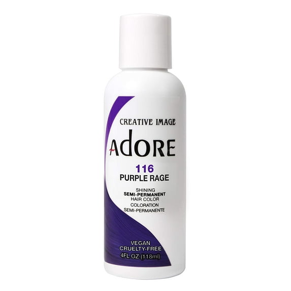 Adore Purple Rage Semi-Permanent Hair Color # 116, 4 oz, 6 Pack