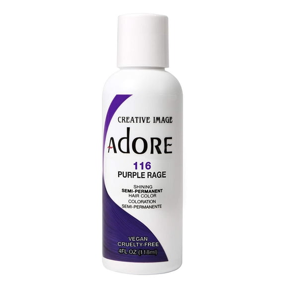 Adore Purple Rage Semi-Permanent Hair Color # 116, 4 oz, 6 Pack