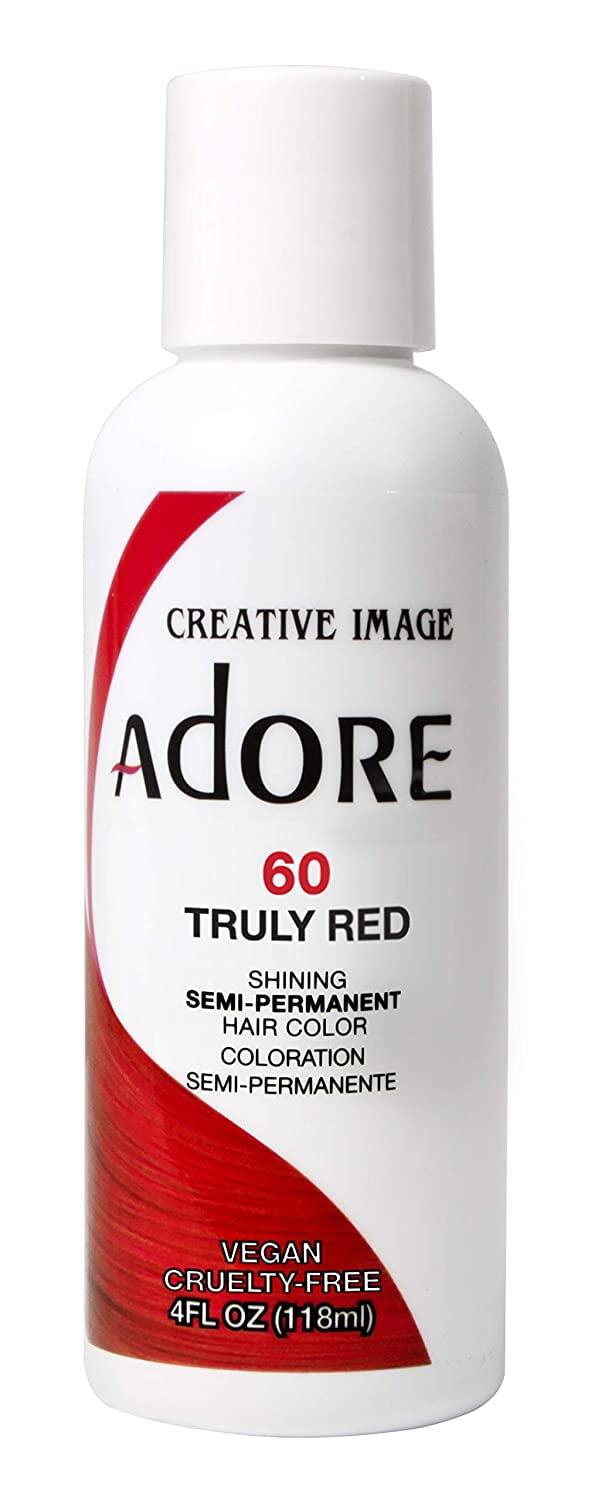 Adore Semi-Permanent Hair Color #060 Truly Red, 4 oz, 3 Pack