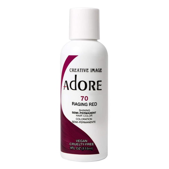 Adore Semi-Permanent Hair Color #070 Raging Red, 4 oz, 3 Pack