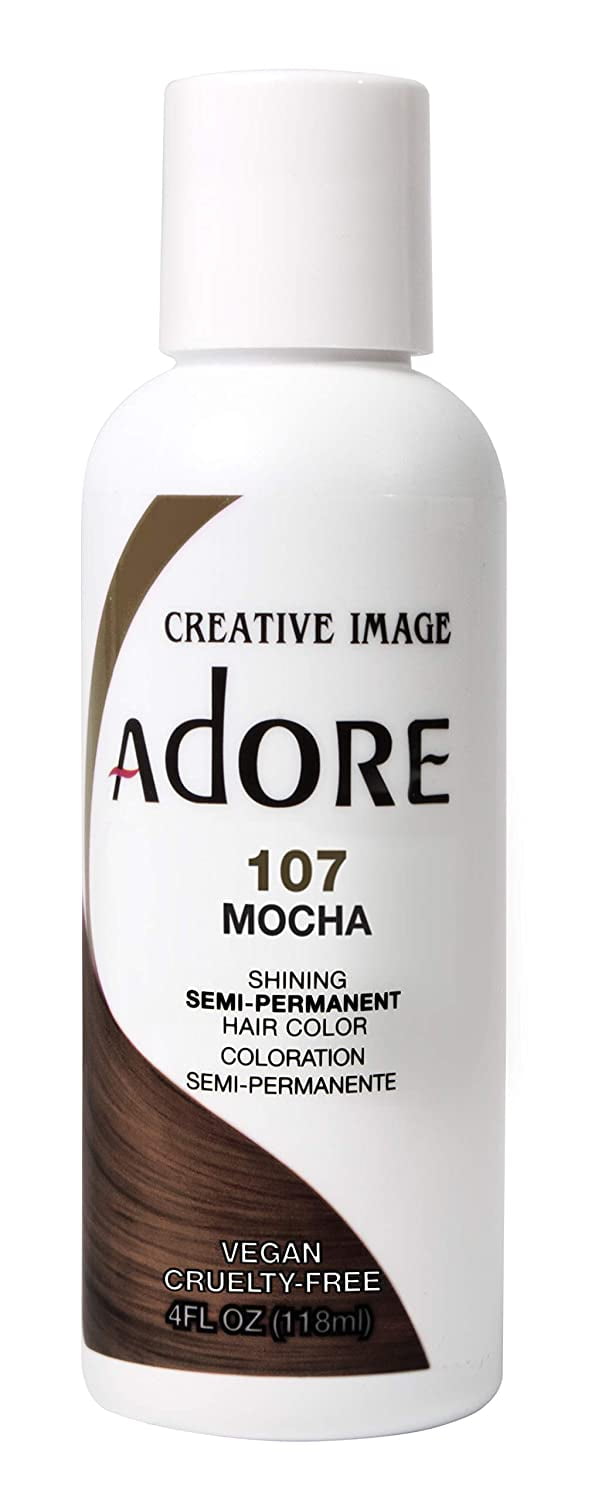Adore Semi-Permanent Hair Color #107 Mocha, 4 oz, 3 Pack