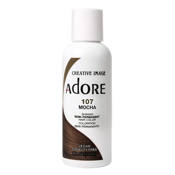 Adore Semi-Permanent Hair Color #107 Mocha, 4 oz, 3 Pack