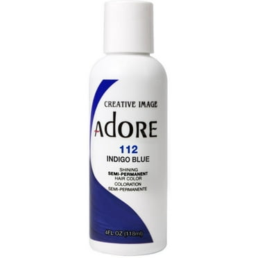 Adore Semi Permanent Hair Color 112 Indigo Blue 4 oz., All Hair Types