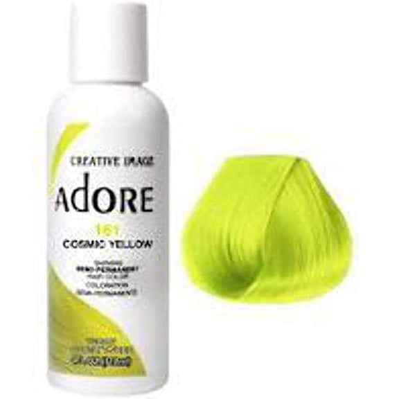 Adore Semi-Permanent Hair Color #161 Cosmic Yellow, 4 oz, 3 Pack