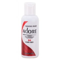 Adore Semi Permanent Hair Color 64 Ruby Red 4 oz, Adult