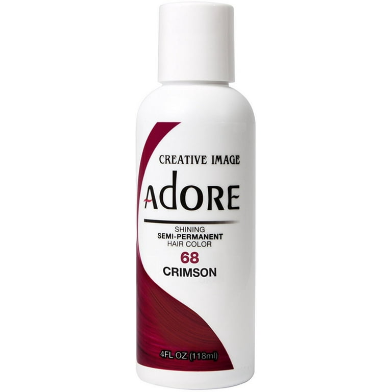 Adore Semi Permanent Hair Color 68 Crimson 4 oz All Hair Type 