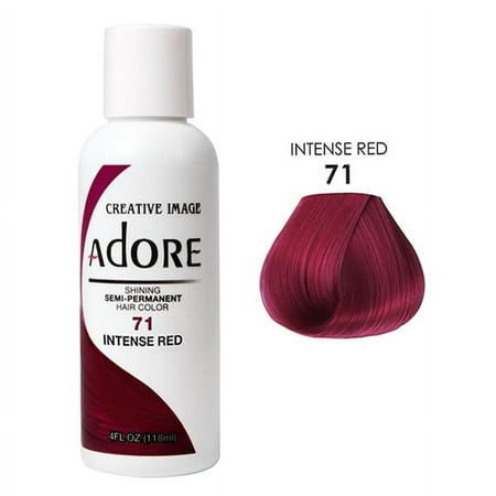 Adore Semi Permanent Hair Color 71 Intense Red For all hair types 4 oz, Adult