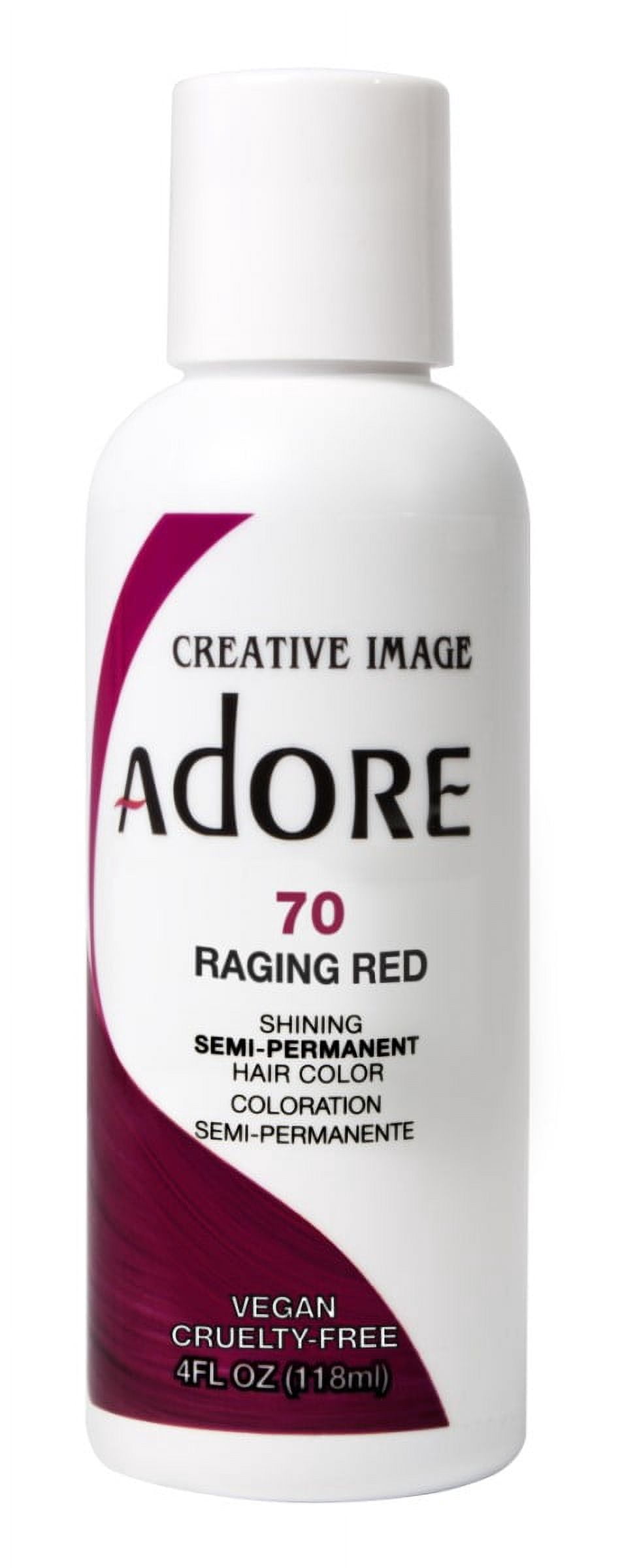Adore Semi-Permanent Haircolor #070 Raging Red 4oz (Pack of 2 ...