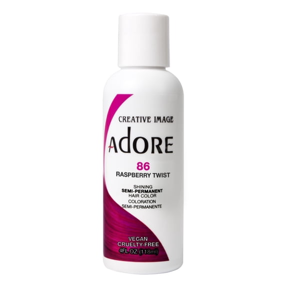 Adore Semi-Permanent Haircolor #086 Raspberry Twist 4oz (Pack of 2)