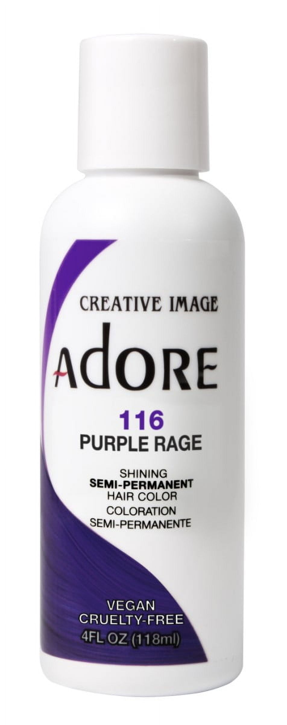 Adore Semi-Permanent Haircolor #116 Purple Rage 4oz (Pack of 3 ...