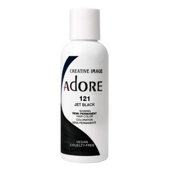 Adore Semi-Permanent Haircolor #121 Jet Black 4oz (Pack of 2)