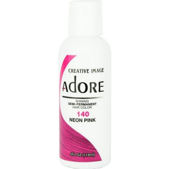 Adore Semi-Permanent Haircolor, Neon Pink 4 oz (Pack of 2)