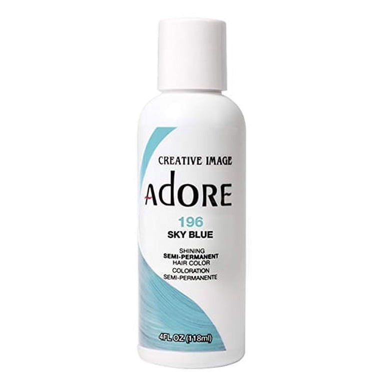 Adore Sky Blue Semi-Permanent Haircolor # 196, 4 Oz - Walmart.com