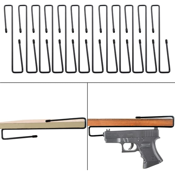 Adoreal 12 PCS Gun Rack, Pistol Rack for Gun Safe Shelf or Stack On Gun Cabinet, Handgun Hanger Pistol Organizer for Display, Gifts for Hunters