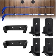 Adoreal 6 Pcs Hockey Stick Wall Mount Set,Hockey Stick and Puck Display Holder w/Protective Soft Liner,Ice Hockey Stick Wall Mount for Decor & Storage, Display Game Winning Hockey Stick and Puck