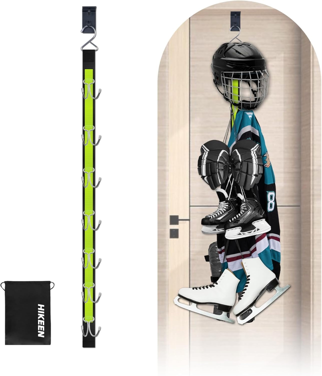 Hockey Gear Drying Rack - Large Capacity Equipment Tree With Wheels, Holds 2 Full Sets, 220lb Capacity