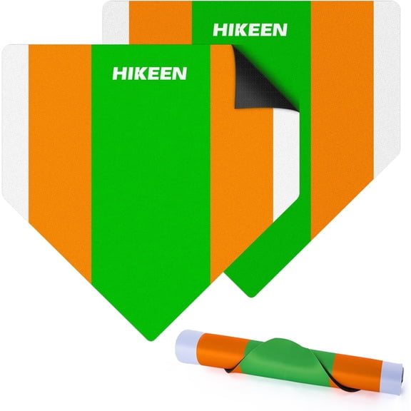 Adoreal Baseball & Softball Home Plate,17" Colored Blended Non-Slip Rubber Mat for Pitching & Hitting Practice,Portable Indoor Outdoor Pitchers Plate with Carry Bag(2 Pack)