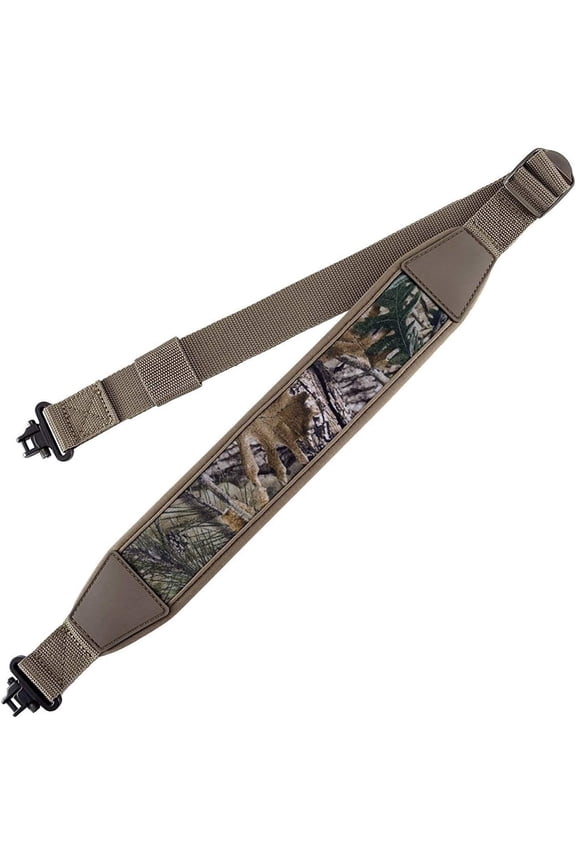 Durable Adjustable Gun Sling, 45" Length, Khaki & Camo, Padded Shoulder Strap