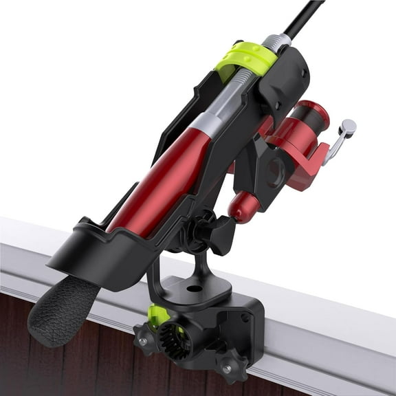 Adoreal Fishing Rod Holders for Boat, Fishing Boat Rod Holder with Track Mount, Rod Rack for Kayak Track System, 360 Degree Adjustable Fishing Pole Holders 1Pack