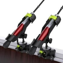 Adoreal Fishing Rod Holders for Boat, Fishing Boat Rod Holder with Track Mount, Rod Rack for Kayak Track System, 360 Degree Adjustable Fishing Pole Holders 2Pack