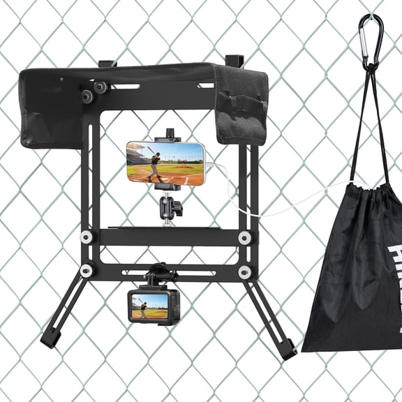 Adoreal Game Changer Mounting Streaming Kit,Cell Phone Fence Mount for Recording Baseball Softball &Tennis,Gamechanger Fence Phone Holder with Shade & Power Pocket for iPhone Gopro and Camera Mevo