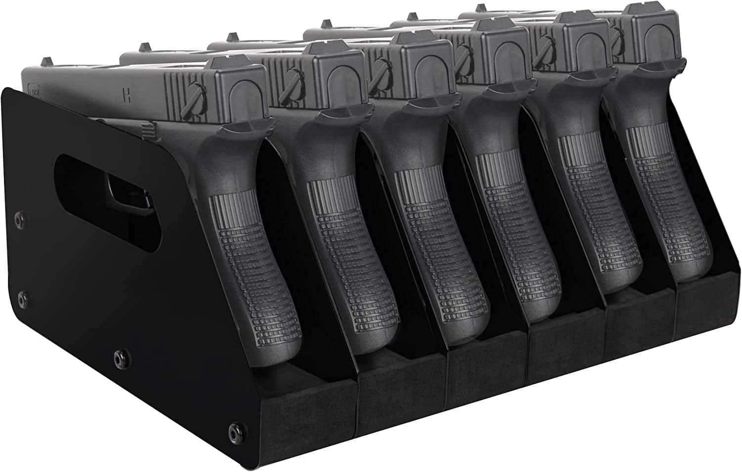 Adoreal 6-Slot Gun Safe Rack for Pistol, Sturdy Steel & Foam ...