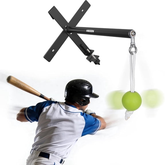 Adoreal Portable Baseball Swing Trainer with Auto Reset Tethered Ball - Baseball/Softball Hitting Trainer for Solo Batting Practice, Easy Fence Mount Setup for All Ages