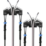 Adoreal Ski Wall Rack for Garage - Ski Wall Mount Storage Rack Fits Any Ski,Garage Organization & Space-Saving Winter Gear - Durable Ski Rack for Wall Display 2Pack