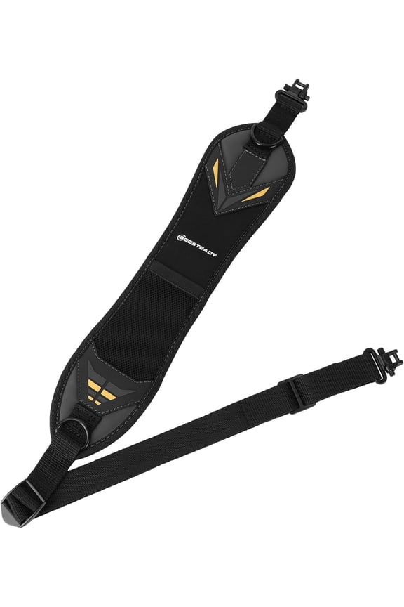 Two Point Gun Sling with Shoulder Pad, Gun Strap with Swivel, Non-Slip Backing, 1 Inch Nylon Webbing