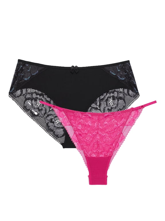 2-Pack Evalynn Cheeky and Evalynn Brazilian Underwear, Sizes S-XXXL