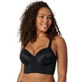 thumbnail image 1 of Adored by Adore Me Micro and Lace Lightly Lined Evalynn Longline Bra, Sizes 34B-40DD, 1 of 10