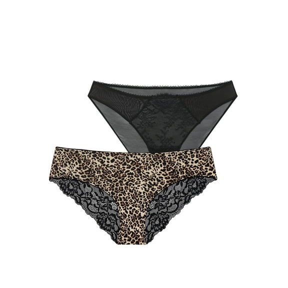 Adored by Adore Me Women’s Kayla Bikini and Cara Bikini Underwear, 2-Pack, Sizes XS-XXXL