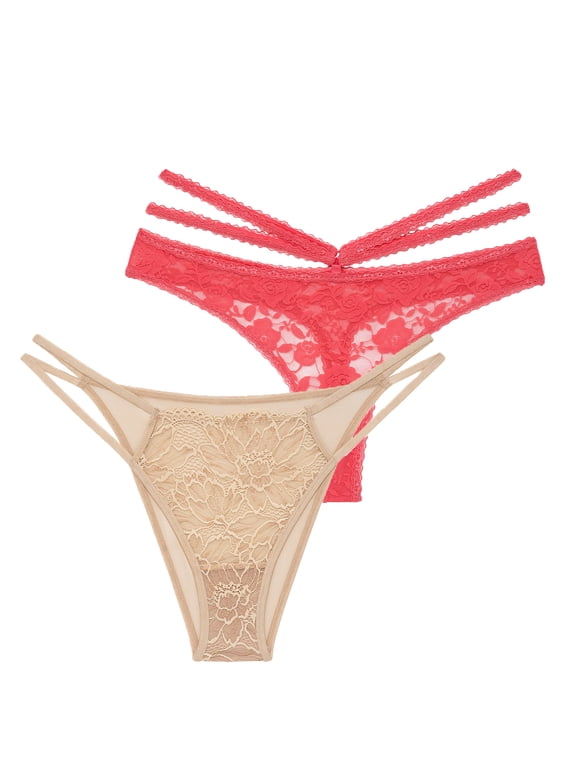 Women’s Marley Strappy Thong and Elizabeth Brazilian Underwear, 2-Pack, Sizes S-XXXL