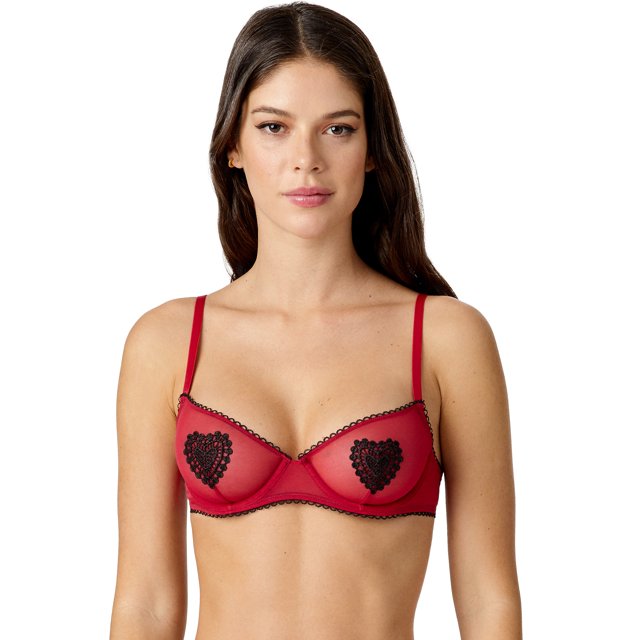 Adored by Adore Me Women's Ava Unlined Mesh and Embroidery Underwire