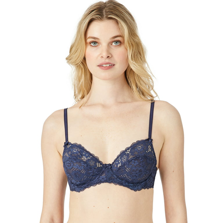 Adored by Adore Me Women’s Chelsey Floral Lace Unlined Underwire Bra