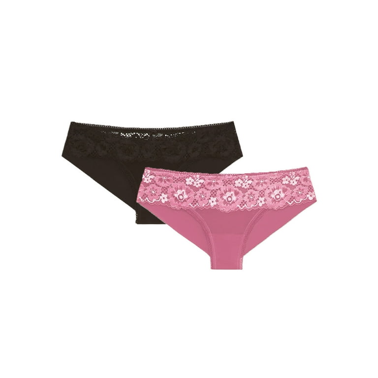 Adored by Adore Me Women's Tessa Geo Lace Cheeky Underwear, 2-Pack