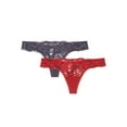 thumbnail image 1 of Adored by Adore Me Women’s Chelsey Payal Thong Underwear, 2-Pack, 1 of 8
