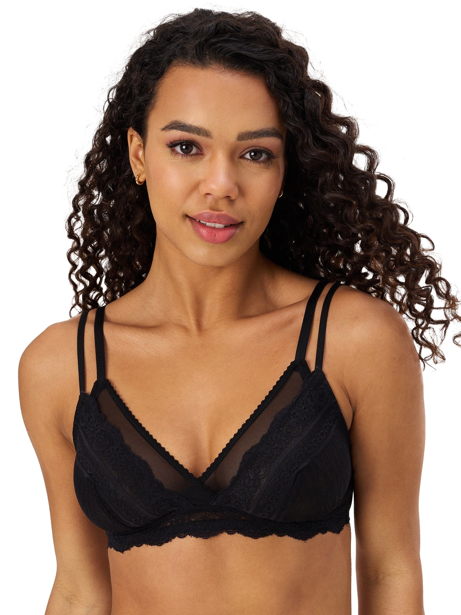 Adored by Adore Me Women's Mandy Wire-Free Unlined Lace/Mesh