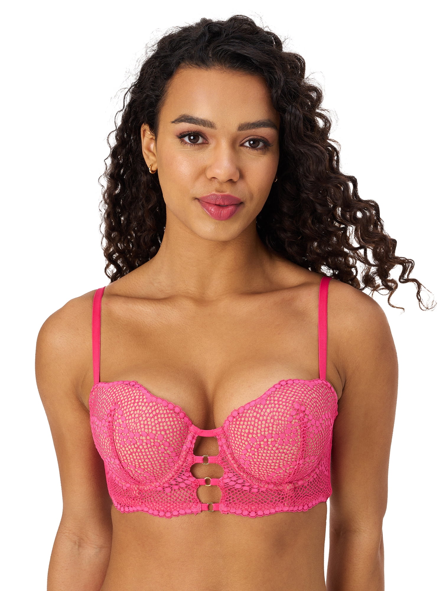 Adored by Adore Me Women's Morgan Natural Lift Lace Push Up