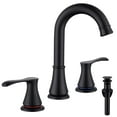 Adorer 3 Hole Bathroom Faucet, 360° Swivel, 2 Handle, 8 inch Matte